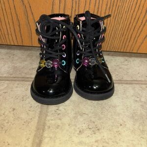 Black Kids' Boots with Colorful Beads Children's Place Size Toddler 4